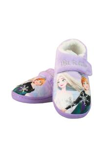 Замороженные тапочки Анны и Эльзы-Снежинки Disney, фиолетовый