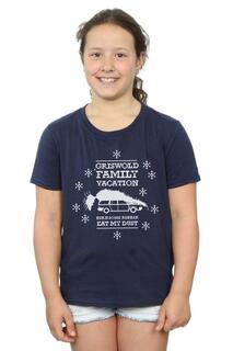 Хлопковая футболка Eat My Dust National Lampoon&apos;s Christmas Vacation, темно-синий