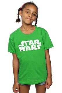 Хлопковая футболка с рождественским логотипом Star Wars, зеленый