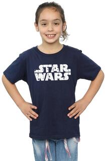 Хлопковая футболка с рождественским логотипом Star Wars, темно-синий