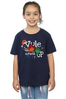 Хлопковая футболка Yule Crack Up National Lampoon&apos;s Christmas Vacation, темно-синий