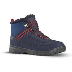 Теплые водонепроницаемые походные ботинки Decathlon с теплой лентой на липучке Quechua, темно-синий