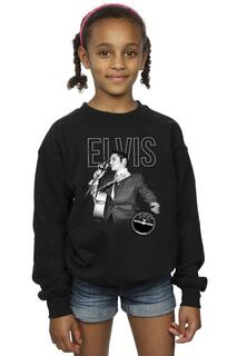 Толстовка с логотипом и портретом Elvis Presley, черный