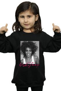 Толстовка с фотографией улыбки Whitney Houston, черный