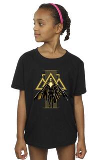 Черный - Хлопковая футболка с изображением золотых символов Adam Rising DC Comics, черный