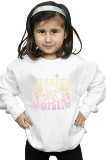 Толстовка с пастельным логотипом Janis Joplin, белый