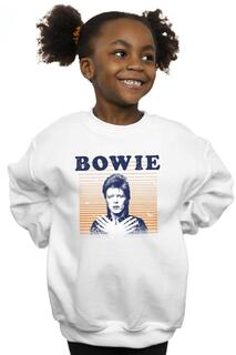 Толстовка в оранжевую полоску David Bowie, белый