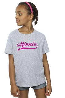 Хлопковая футболка с логотипом Минни Маус Disney, серый