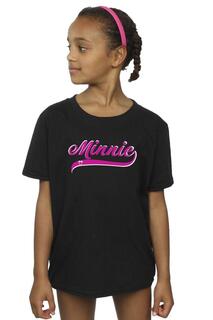 Хлопковая футболка с логотипом Минни Маус Disney, черный