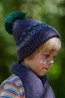Детская шапка Fairisle Bobble &apos;Mini Frampton Hat&apos; Moshulu, синий