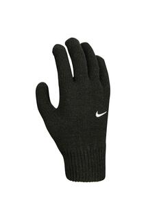 Вязаные зимние перчатки с галочкой Nike, черный