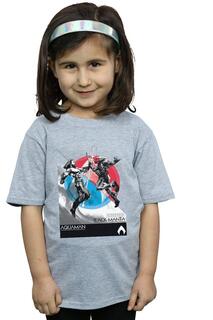 Хлопковая футболка «Аквамен против черной манты» DC Comics, серый