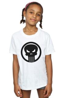 Хлопковая футболка Punisher Skull Circle Marvel, белый