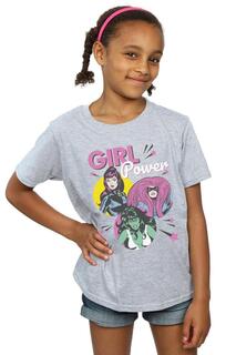 Хлопковая футболка Girl Power Marvel Comics, серый