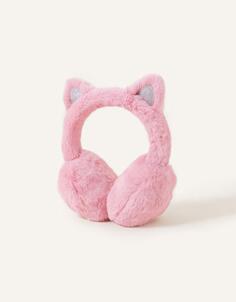 Пушистые наушники для кошек из искусственного меха Angels by Accessorize, розовый