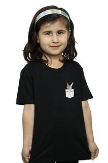 Хлопковая футболка с искусственным карманом Tinker Bell Disney, черный