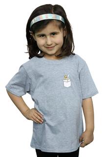 Хлопковая футболка с искусственным карманом Tinker Bell Disney, серый