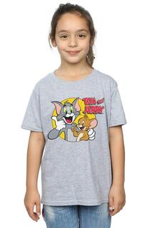 Хлопковая футболка «Палец вверх» Tom &amp; Jerry, серый
