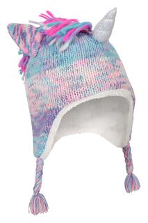 Шапка-ушанка с единорогом Зимняя теплая шапка Mountain Warehouse, фиолетовый