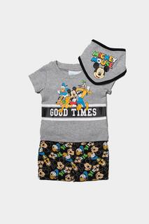 Костюм из трех предметов с Микки Маусом «Good Times» Disney Baby, серый
