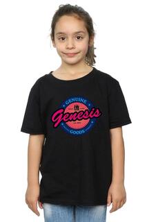 Хлопковая футболка с неоновым логотипом Genesis, черный