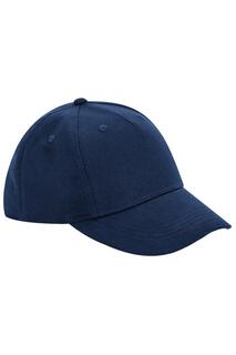 Бейсбольная кепка из органического хлопка с 5 панелями Beechfield, темно-синий Beechfield®