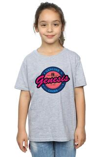 Хлопковая футболка с неоновым логотипом Genesis, серый