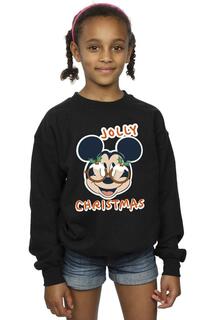 Толстовка в очках с Микки Маусом Jolly Christmas Disney, черный