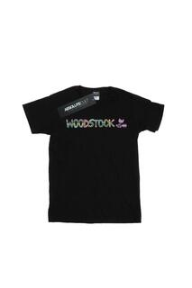 Хлопковая футболка с логотипом Aztec Woodstock, черный