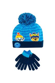 Детский комплект шапки и перчаток Paw Patrol, синий