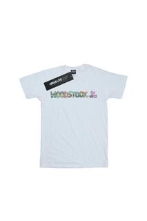 Хлопковая футболка с логотипом Aztec Woodstock, белый