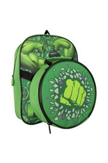 Детский набор: рюкзак и сумка для обеда «Невероятный Халк» Avengers, зеленый