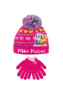 Детский комплект шапки и перчаток Paw Patrol, розовый