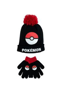 Комплект зимней шапки и перчаток Pokemon, черный Pokémon