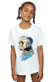 Хлопковая футболка Wonder Woman 84 в стиле ретро с золотым шлемом DC Comics, белый