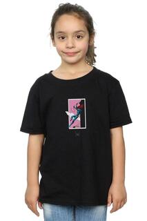 Хлопковая футболка Black Widow Roof Jump Marvel Comics, черный
