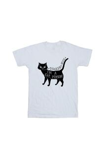 Хлопковая футболка Hocus Pocus A Cat Person Disney, белый