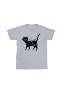 Хлопковая футболка Hocus Pocus A Cat Person Disney, серый