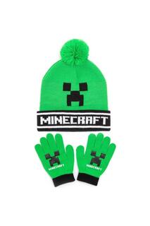 Комплект шляпы и перчаток крипера Minecraft, зеленый