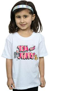 Хлопковая футболка с градиентным логотипом Tom &amp; Jerry, белый