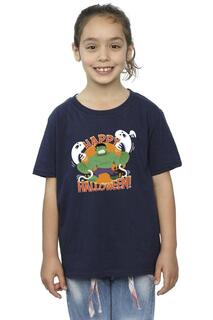 Хлопковая футболка «Халк Хэппи Хэллоуин» Marvel, темно-синий