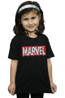 Хлопковая футболка с логотипом Drip Marvel, черный