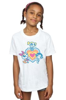 Хлопковая футболка Heart Group Powerpuff Girls, белый