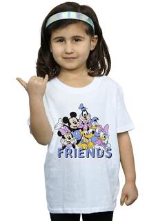 Классическая хлопковая футболка Friends Disney, белый