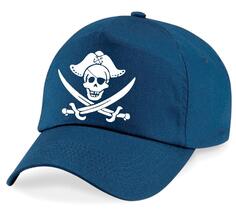 Бейсбольная кепка пирата с черепом и скрещенными костями 60 SECOND MAKEOVER, темно-синий