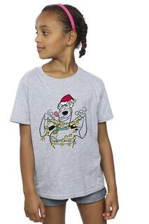 Хлопковая футболка с рождественскими колокольчиками Scooby Doo, серый