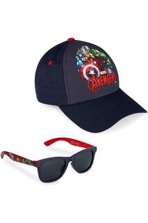 Кепка Мстителей и солнцезащитные очки Marvel, синий