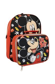 Детский набор: рюкзак и сумка для завтрака с Микки Маусом Disney, черный