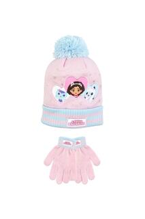 Комплект зимней шапки и перчаток Gabby&apos;s Dollhouse, розовый
