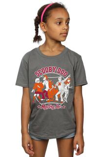 Хлопковая футболка Collegiate Circle Scooby Doo, серый